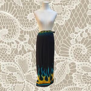 Vintage y2k biker flame skirt